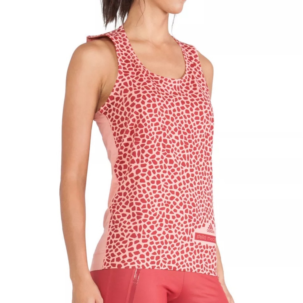 ADIDAS by STELLA McCARTNEY RUN Graphic TANK TOP RacerBack Sake COTTON M62250 XS